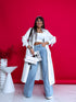 "LOTUS 13" leather imitation trench - WHITE